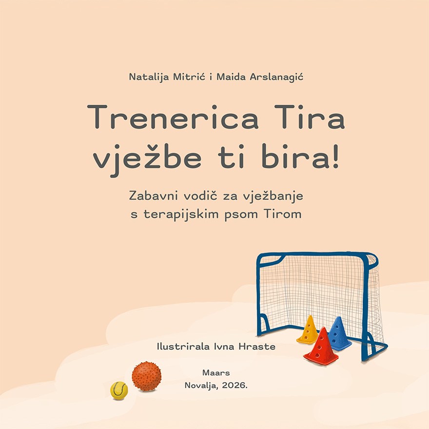 "Trenerica Tira vježbe ti bira" educational interactive pisture book for children